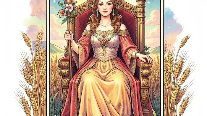 Аркан Императрица – изображение карты Таро с символикой изобилия и женской силы