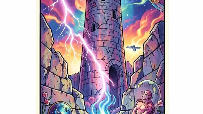 Башня на здоровье таро — символический образ разрушения и исцеления