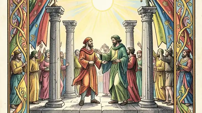 Четверка Жезлов таро ил��юстрация карты