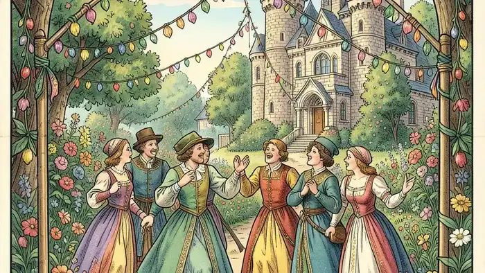 Четверка Жезлов Таро — иллюстрация карты с символом стабильности, праздника и домашнего очага