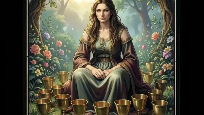 Девятка Кубков предостережение таро — изображение карты