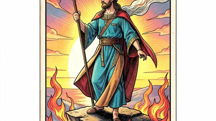 Двойка Жезлов карта таро – фигура на утёсе с жезлом, символизирующая планирование и выбор