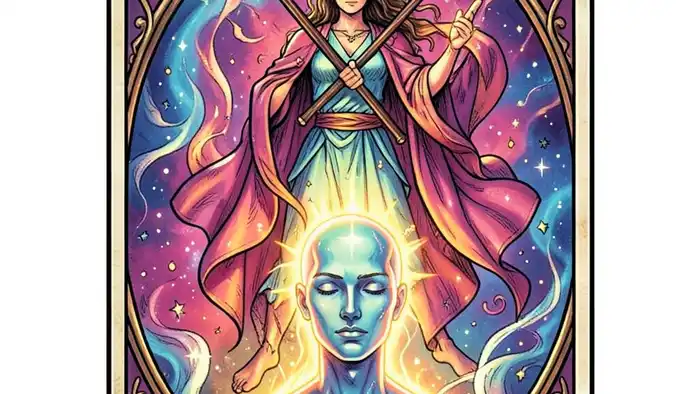 Двойка Жезлов на здоровье таро изображение