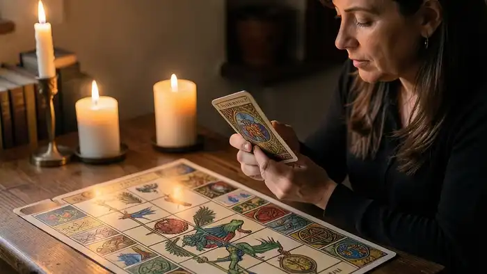 этика расклада изображение профессионального таролога за столом