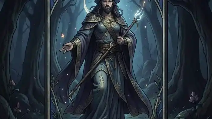 Ежедневный расклад Таро на столе с картами и дневником для практики осознанности