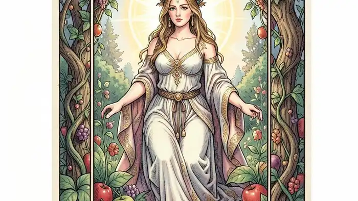 Императрица личность таро — изображение карты с женской силой и плодороди��м