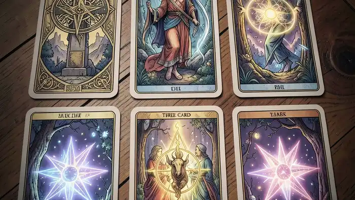 как сочетать карты в раскладе — иллюстрация раскладов Таро
