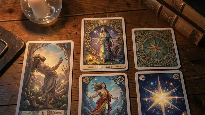 как толковать расклад Таро – изображение расклада на столе
