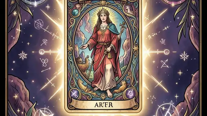 карта настоящего в раскладе изображение с мистическими символами