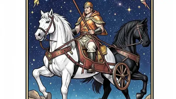 Колесница на здоровье таро — изображение карты Таро с символикой здоровья