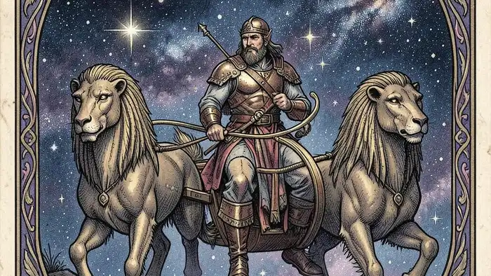 Колесница в работе таро — иллюстрация карты Таро