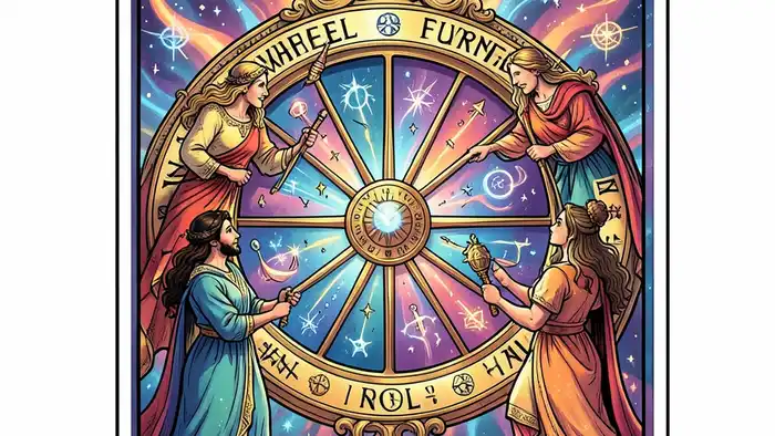 Колесо Фортуны личность таро иллюстрация карты Таро