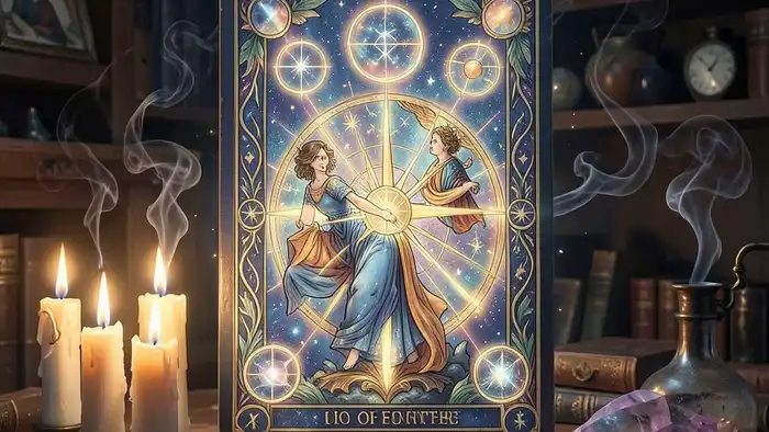 Колесо Фортуны медитация на аркан — изображение карты с символами