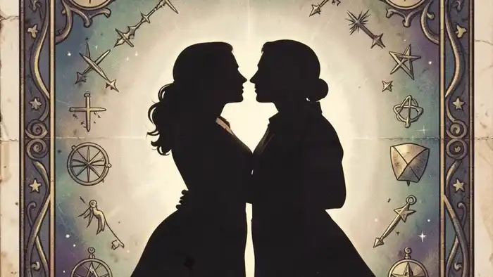 Колесо Фортуны в отношениях таро – изображение карты с парой