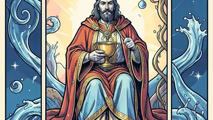 Король Кубков карта таро, символика и детали