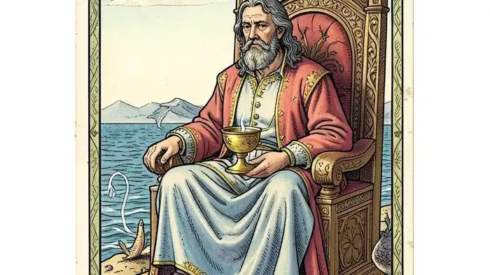 Король Кубков значение таро — изображение карты