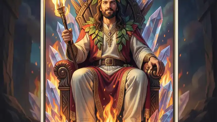 Король Жезлов карта таро иллюстрация