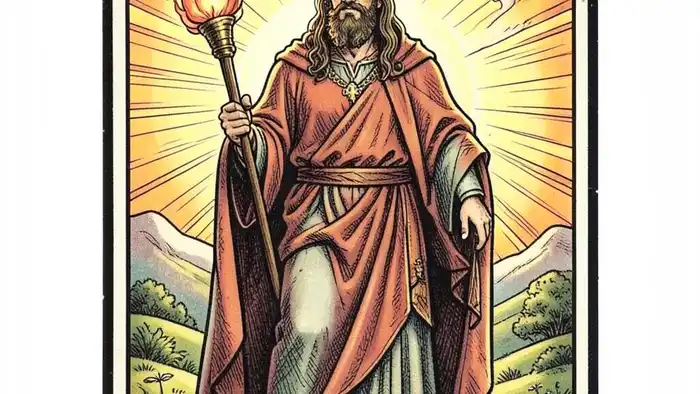 Король Жезлов — изображение лидера с огненным жезлом