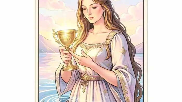 Королева Кубков карта дня таро изображение