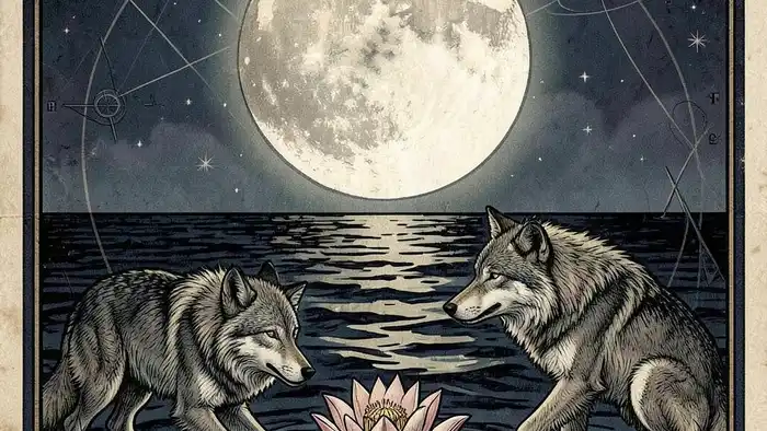 Луна характеристика таро — иллюстрация карты Луны в стиле Таро