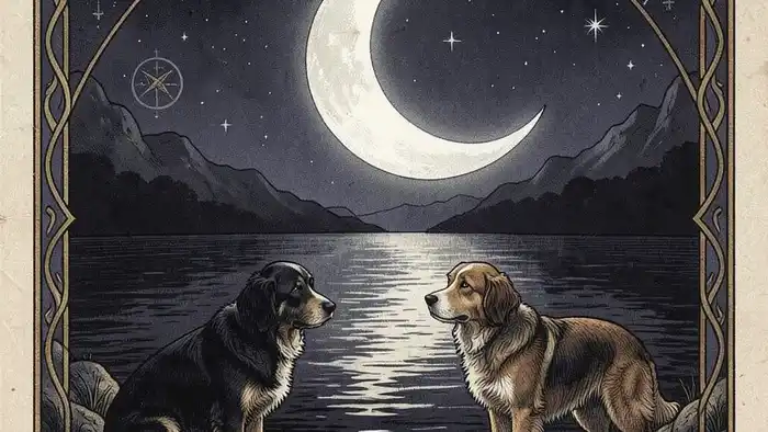 Луна описание карты таро иллюстрация