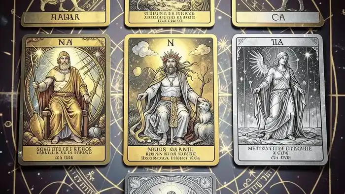 мажорные и минорные в раскладе Таро иллюстрация