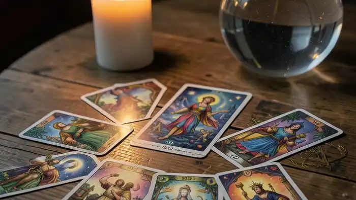 новые расклады таро 2024 — изображение расклада на столе