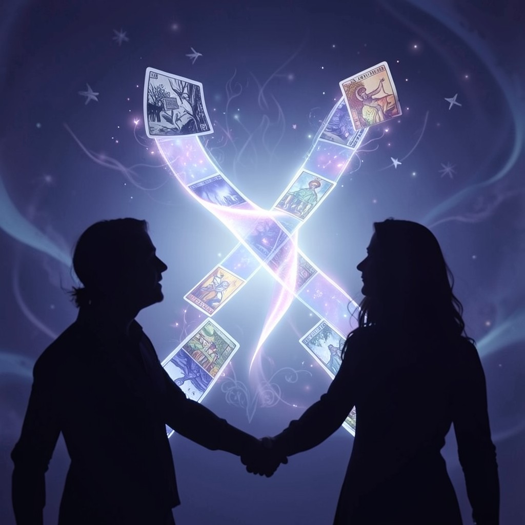 Расклад Таро Лента Мёбиуса на доверие - схематичное изображение петли бесконечности с картами