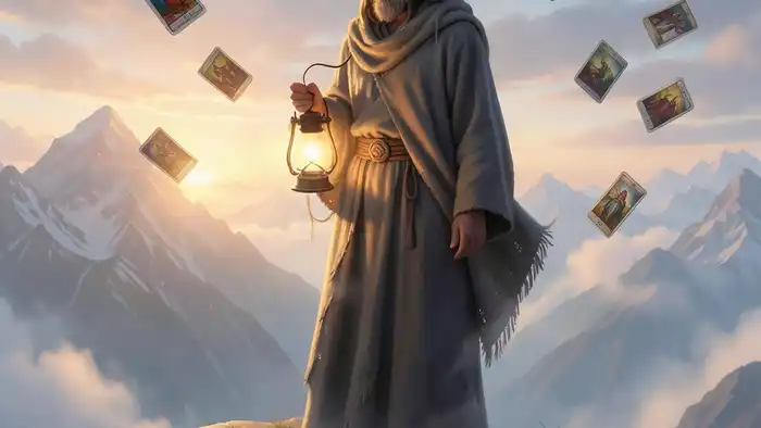 Отшельник медитация на аркан изображение