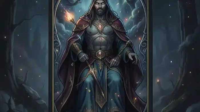 Отшельник Таро — мудрый старец с фонарём на горной вершине, символ внутреннего поиска и света