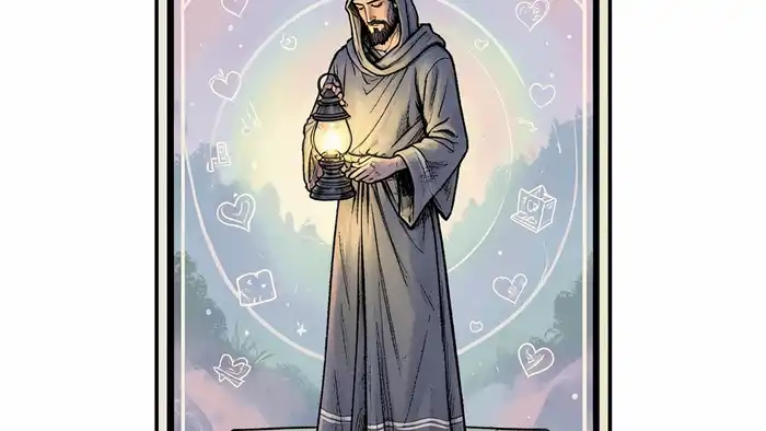 Отшельник в отношениях таро изображение