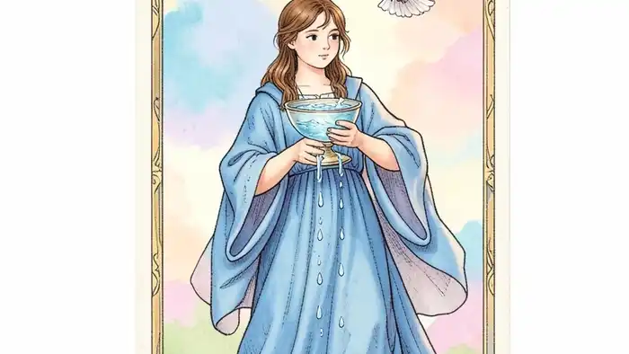 Паж Кубков значение таро — изображение карты Паж Кубков с символикой воды и эмоций