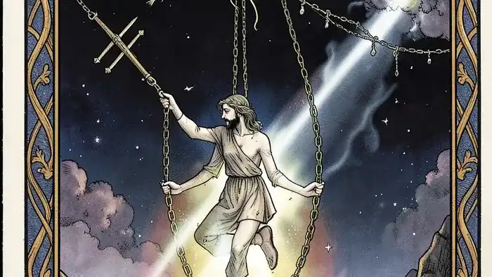 Повешенный архетип таро — иллюстрация карты