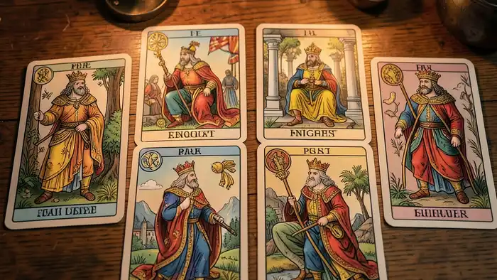 придворные карты в раскладе иллюстрация