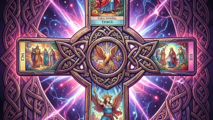 происхождение кельтского креста и��ображение кел��тского креста с картами Таро