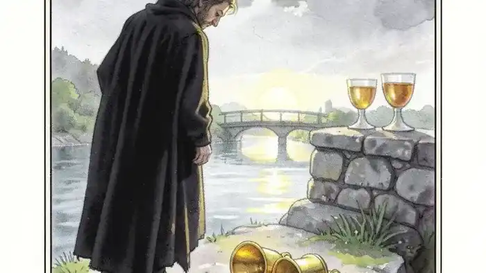 Пятерка Кубков Таро на любовь: символическое изображение скорби и уцелевших возможностей в отношениях