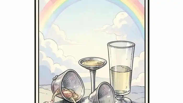 Пятерка Кубков сочетание таро изображение карты