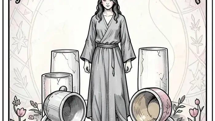 Пятерка Кубков в отношениях – иллюстрация карты Таро