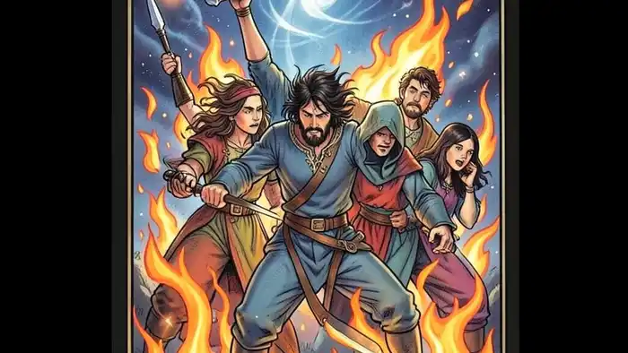 Пятерка Жезлов карта Таро, символизирующая чувства и конфликт