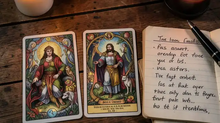 расклад для быстрого ответа – карта таро на столе