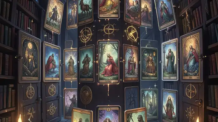 расклад для колоды 78 дверей — визуальная иллюстрация