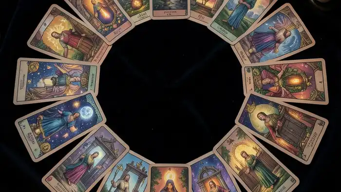 расклад для колоды 78 дверей — визуальное изображение 78 карт Таро