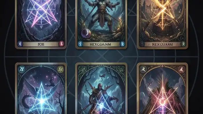 расклад гексаграмма изображение мистической таро‑раскладки