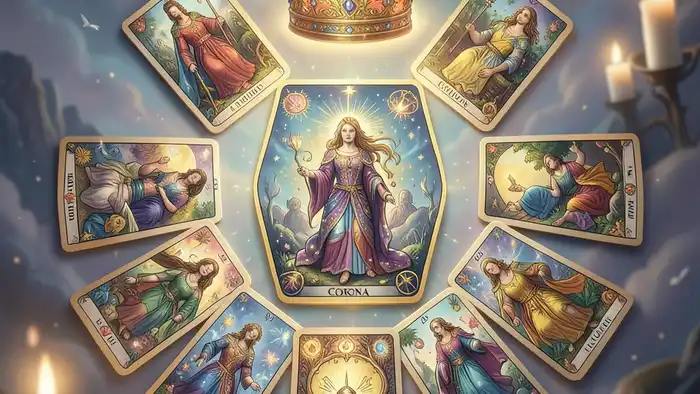 расклад корона – визуальное изображение расклада Таро с короной