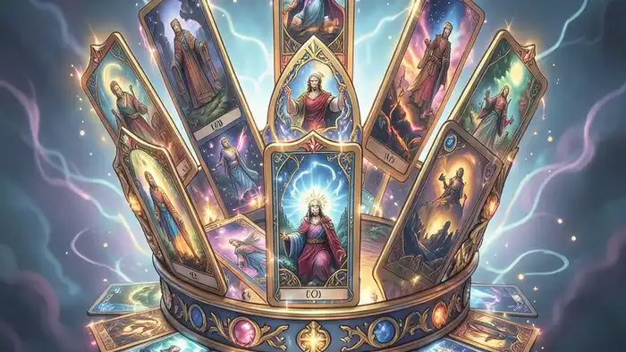 расклад корона — иллюстрация расклада Таро в виде короны