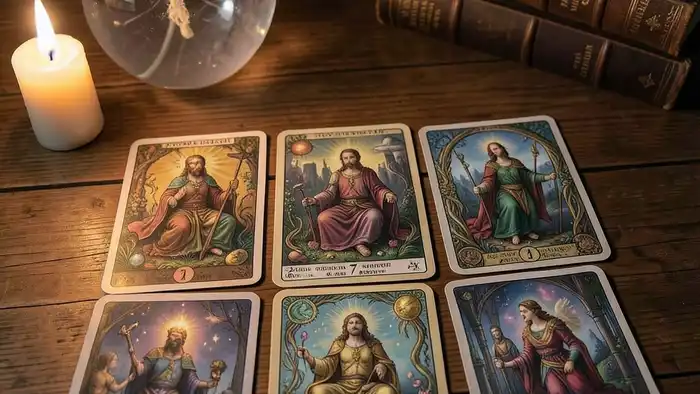 расклад на 7 карт — изображение расклада Таро из семи карт