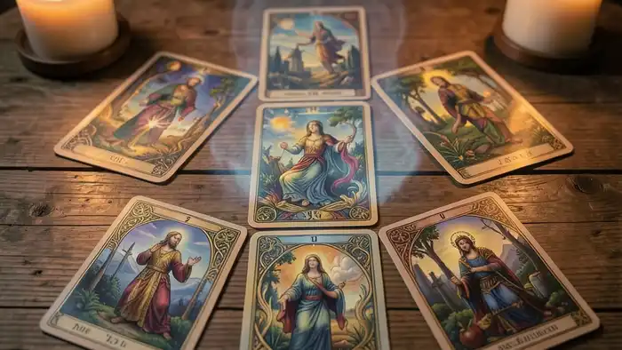 расклад на другого человека – кельтский крест на столе