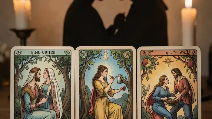 расклад на отношения 7 карт — визуальное представление расклада Таро