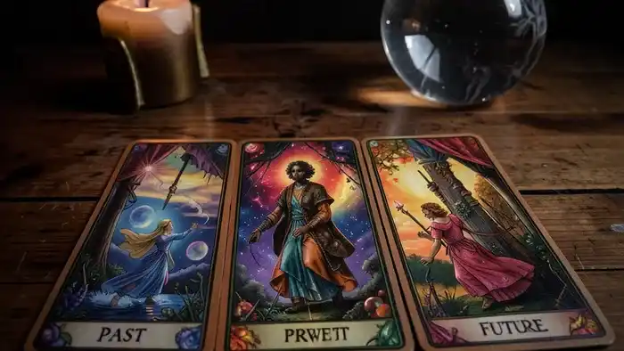 расклад на прошлое, настоящее, будущее — изображение расклада Таро