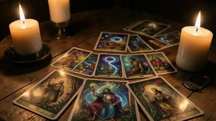 расклад на скрытые влияния — изображение карт Таро